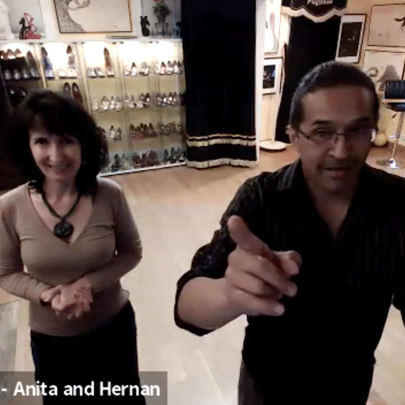 Anita and Hernan Brizuela during Argentine Tango private lesson